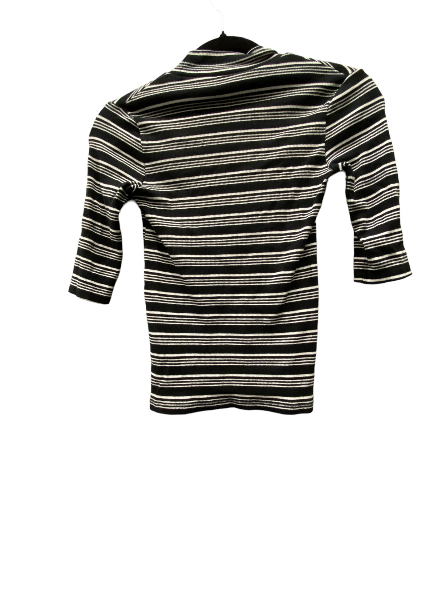 Top 3/4 Sleeve By Zara In Black & White, Size: S