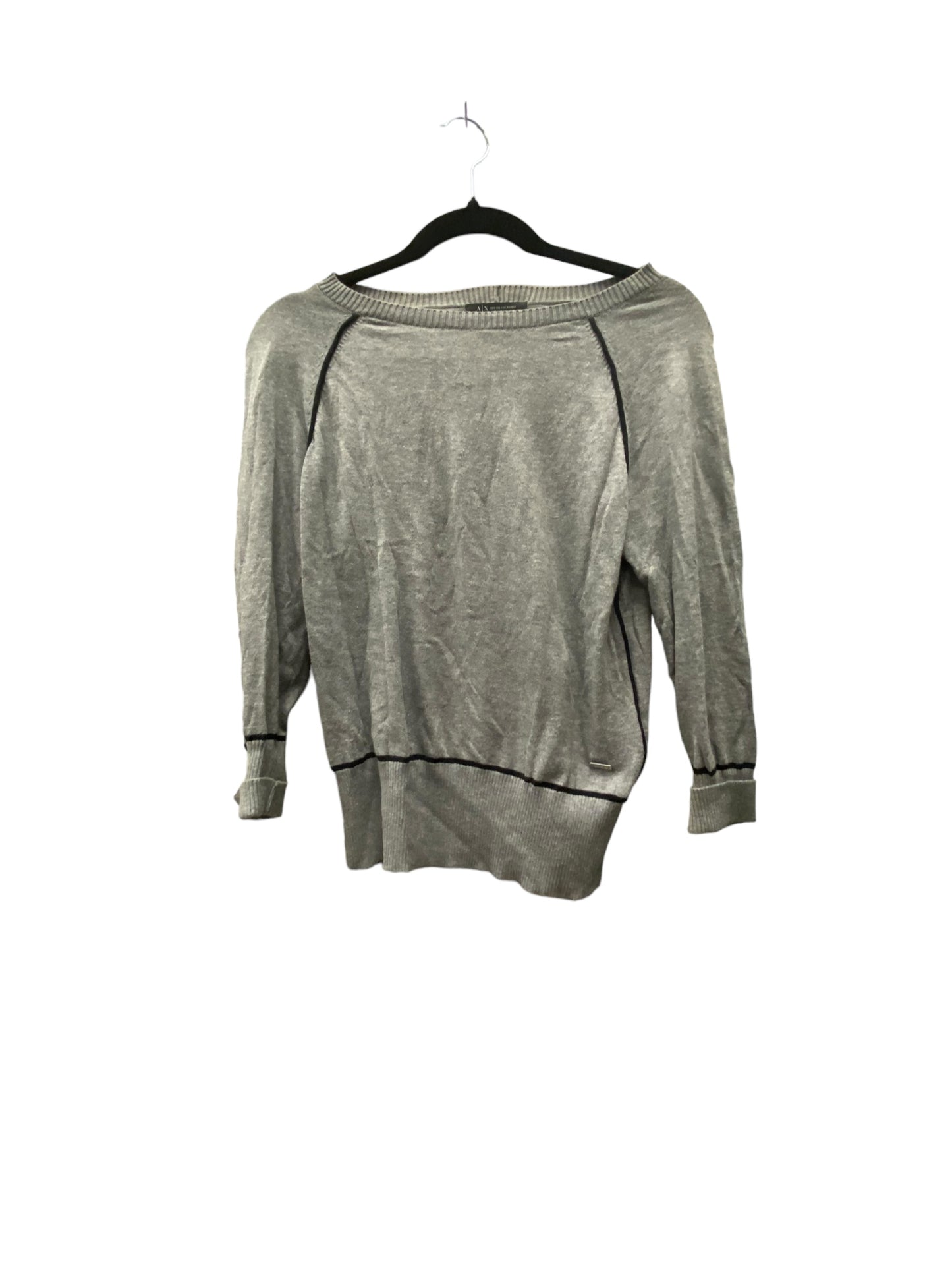 Top Long Sleeve By Armani Exchange In Grey, Size: S