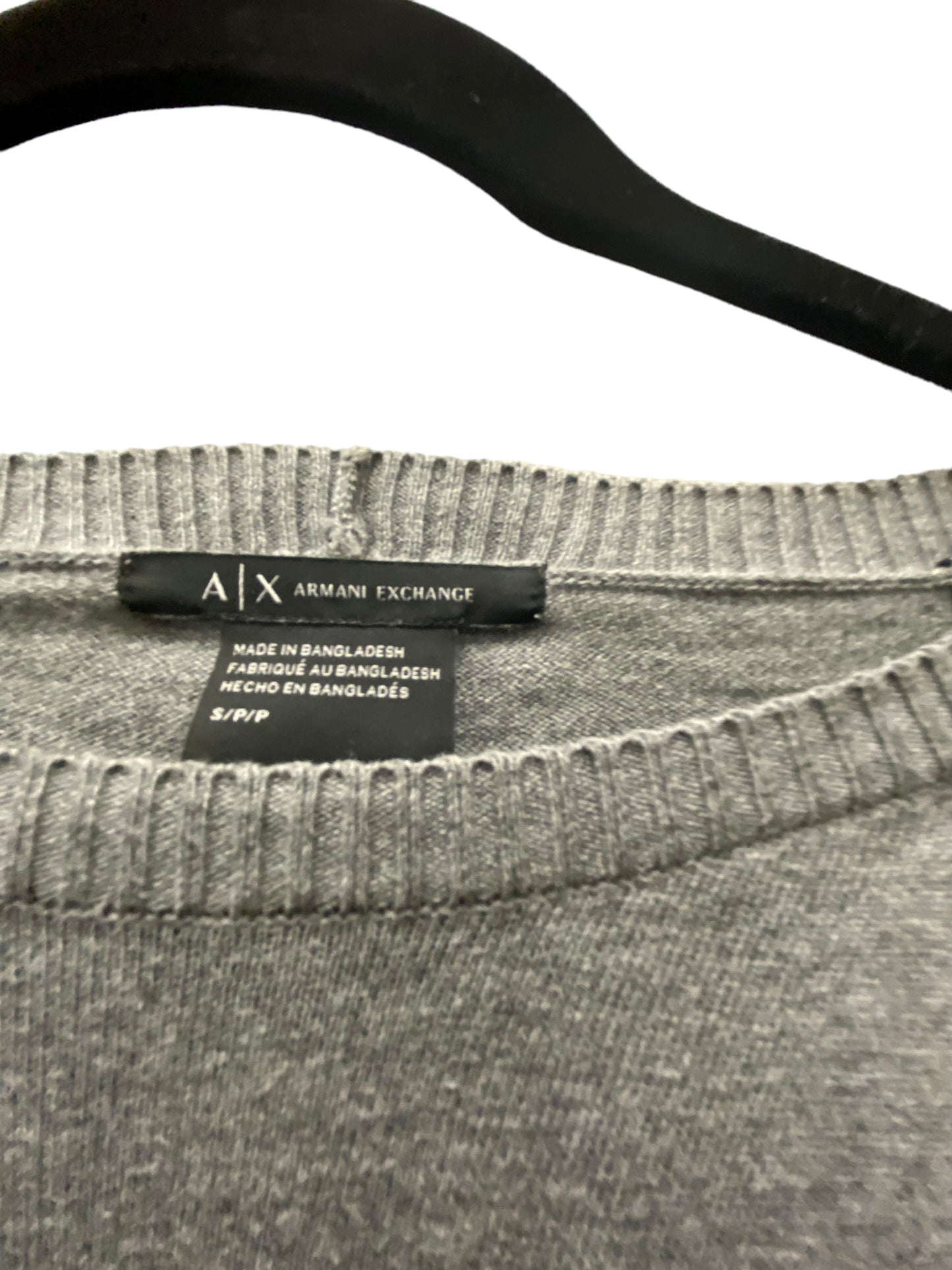 Top Long Sleeve By Armani Exchange In Grey, Size: S