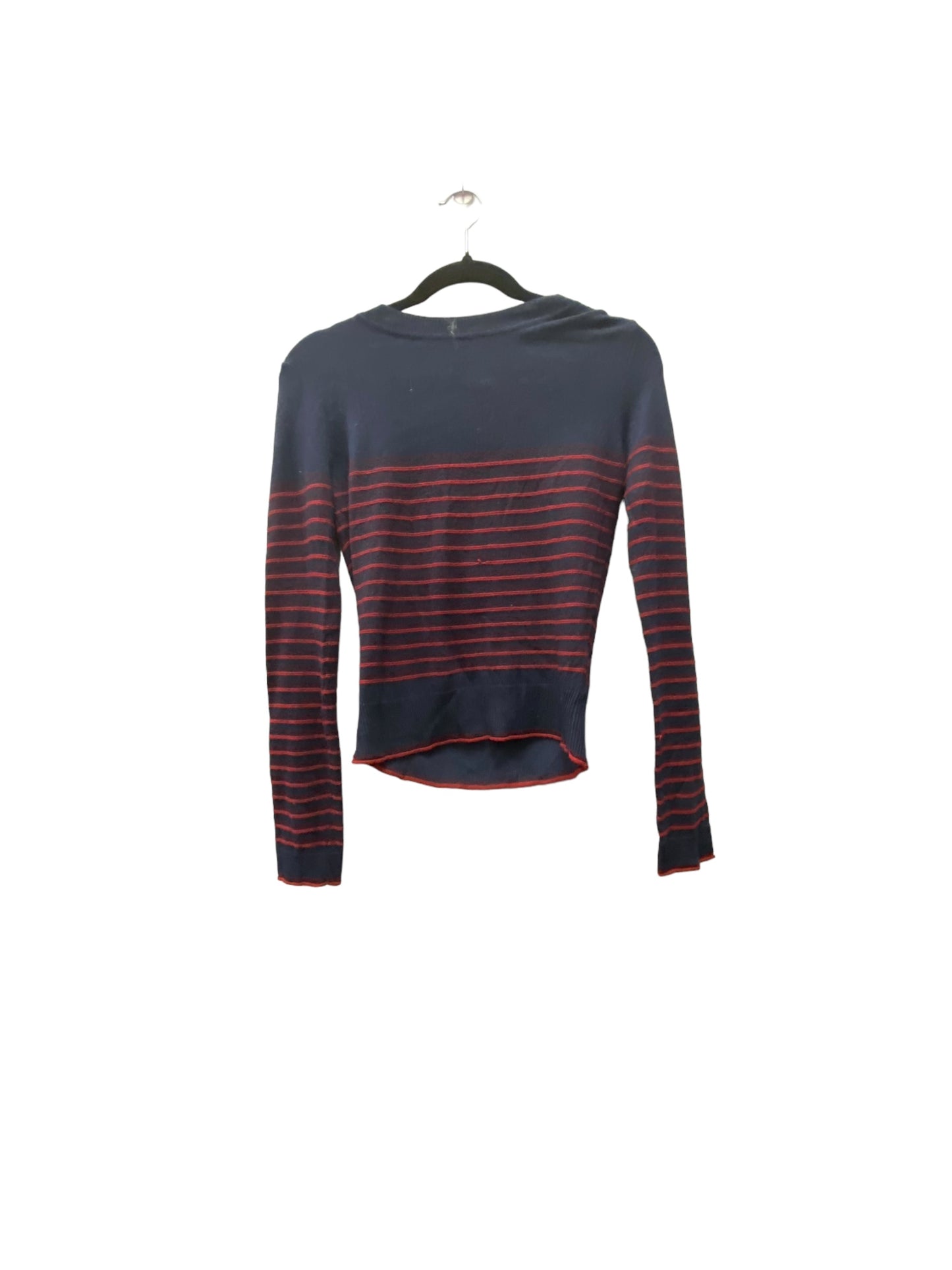 Top Long Sleeve By Zara In Blue & Red, Size: S