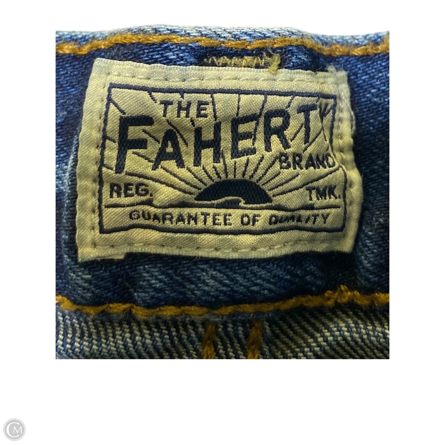 Jeans Straight By Faherty In Blue Denim, Size: 16