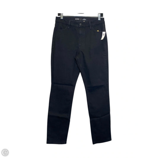 Jeans Straight By Old Navy In Black Denim, Size: 10
