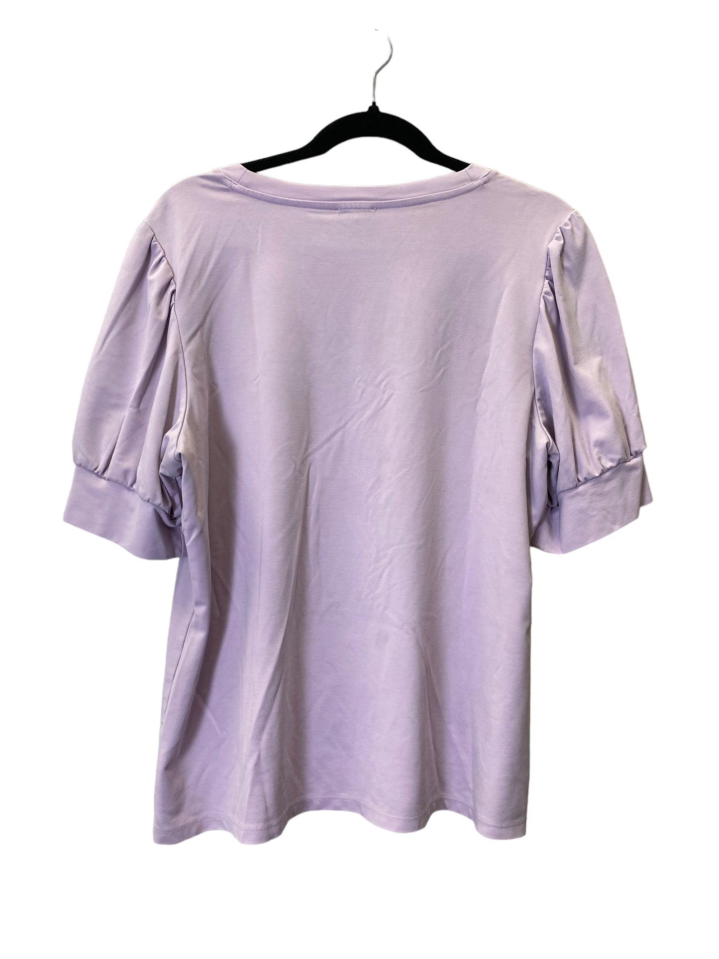 Top Short Sleeve By Ann Taylor In Purple, Size: Xl