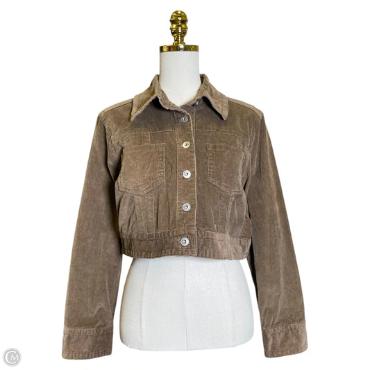 Jacket Denim By Clothes Mentor In Brown, Size: 1x