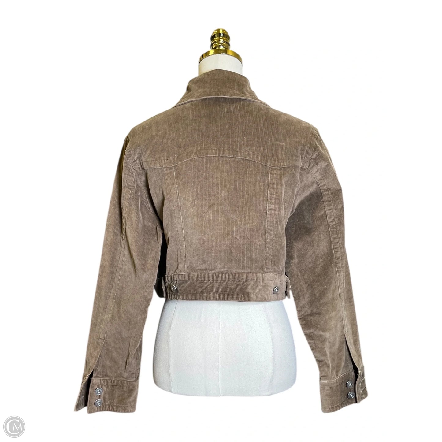 Jacket Denim By Clothes Mentor In Brown, Size: 1x