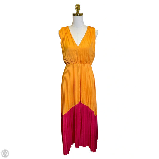 Dress Casual Maxi By Express In Orange & Pink, Size: Xs