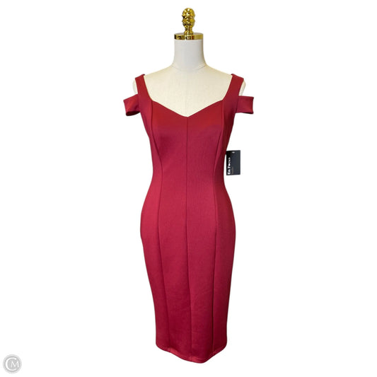 Dress Party Midi By Enfocus In Maroon, Size: 4