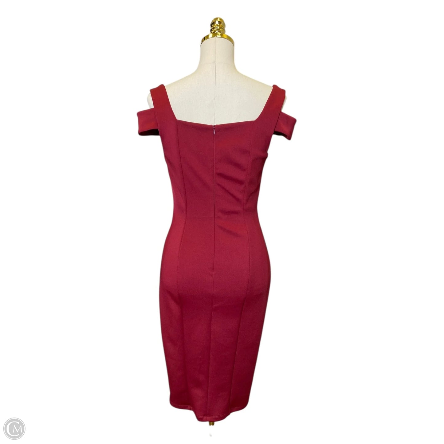 Dress Party Midi By Enfocus In Maroon, Size: 4