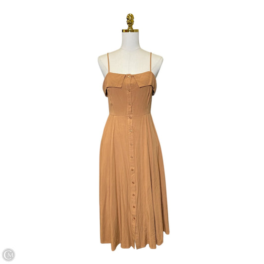 Dress Casual Midi By Clothes Mentor In Brown, Size: M