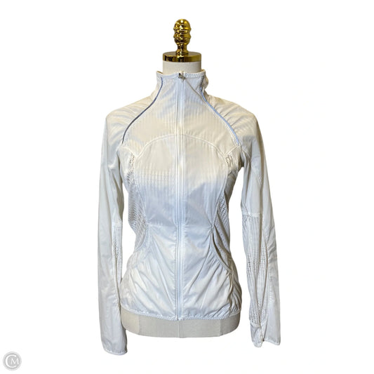 Athletic Jacket By Lululemon In White, Size: S
