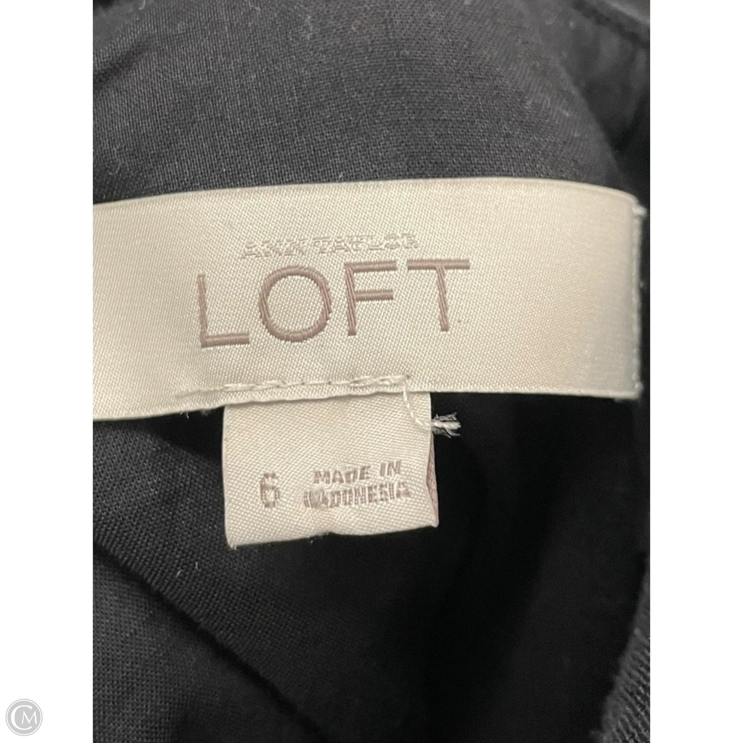 Dress Casual Midi By Loft In Black, Size: 6