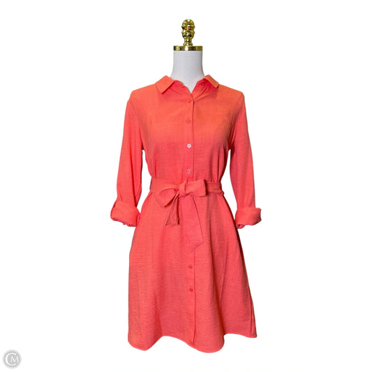 Dress Casual Short By Dkny In Orange, Size: S