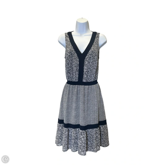 Dress Casual Midi By Michael By Michael Kors In Blue & White, Size: Xs