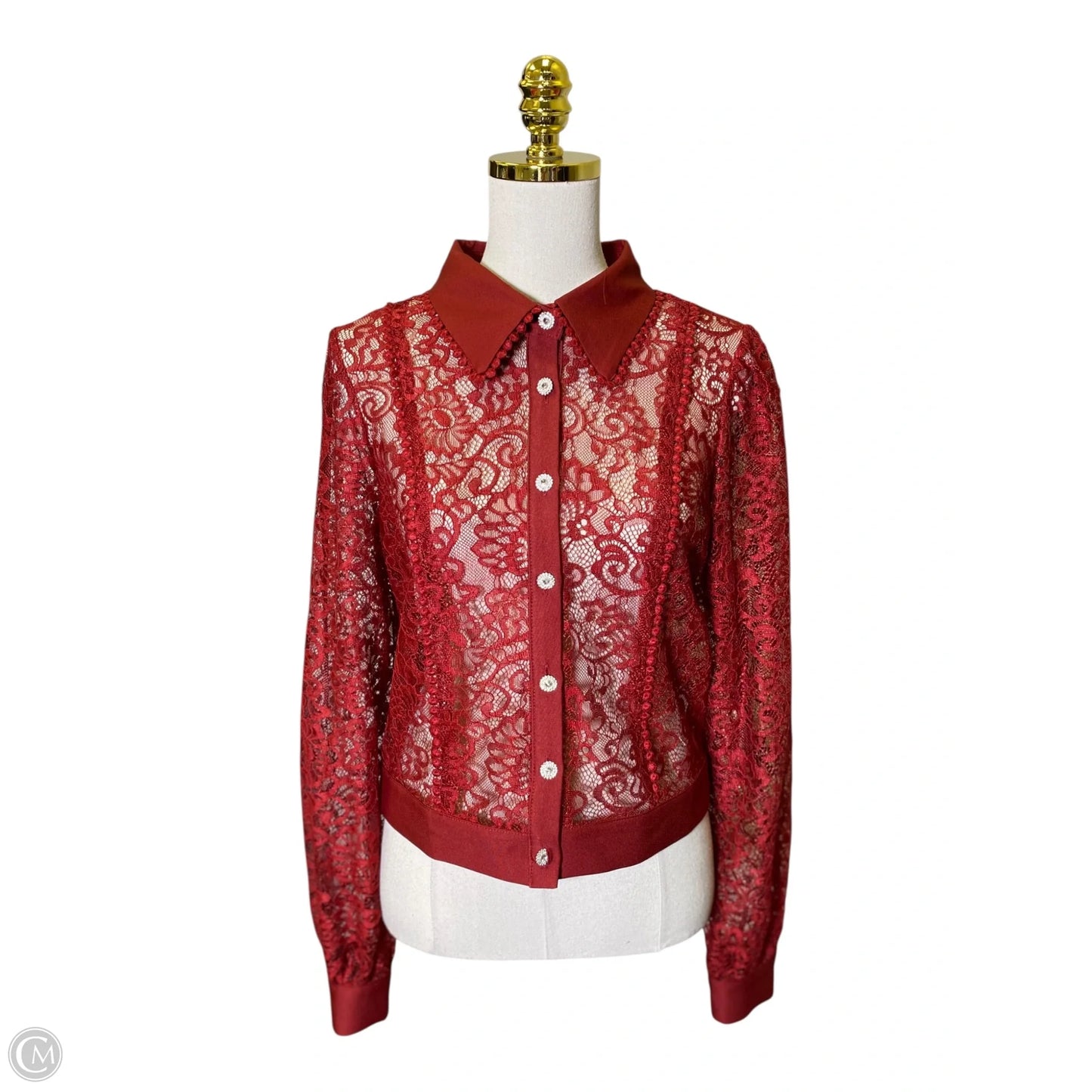 Cardigan By Peach In Red, Size: Xl