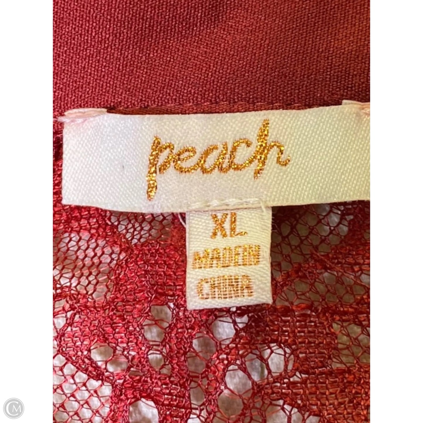 Cardigan By Peach In Red, Size: Xl