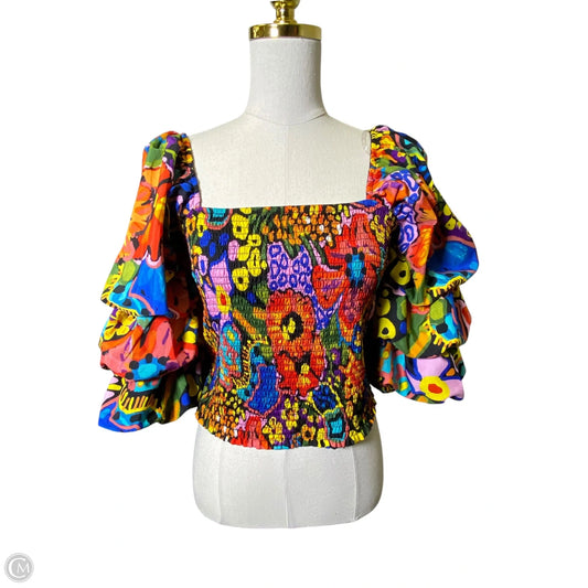 Blouse Short Sleeve By Clothes Mentor In Pink, Size: M