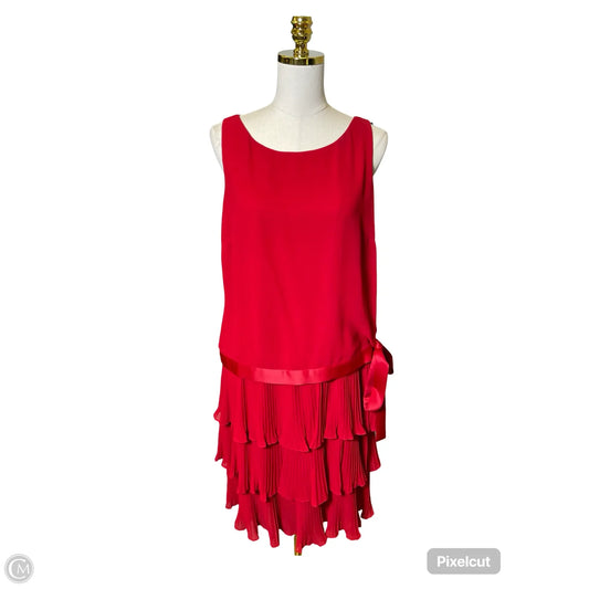 Dress Casual Midi By Donna Morgan In Red, Size: L