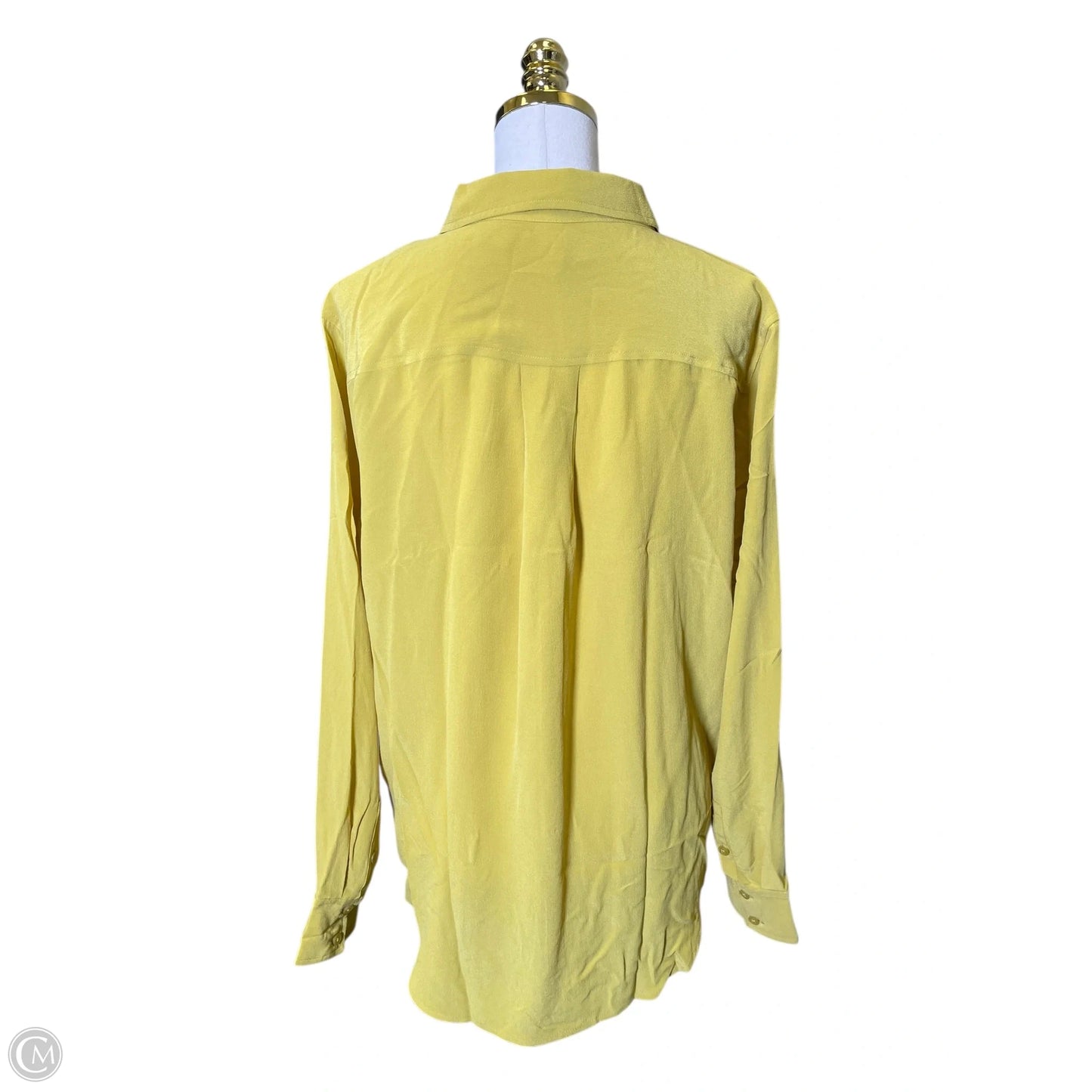 Blouse Long Sleeve By Spanx In Yellow, Size: Xl