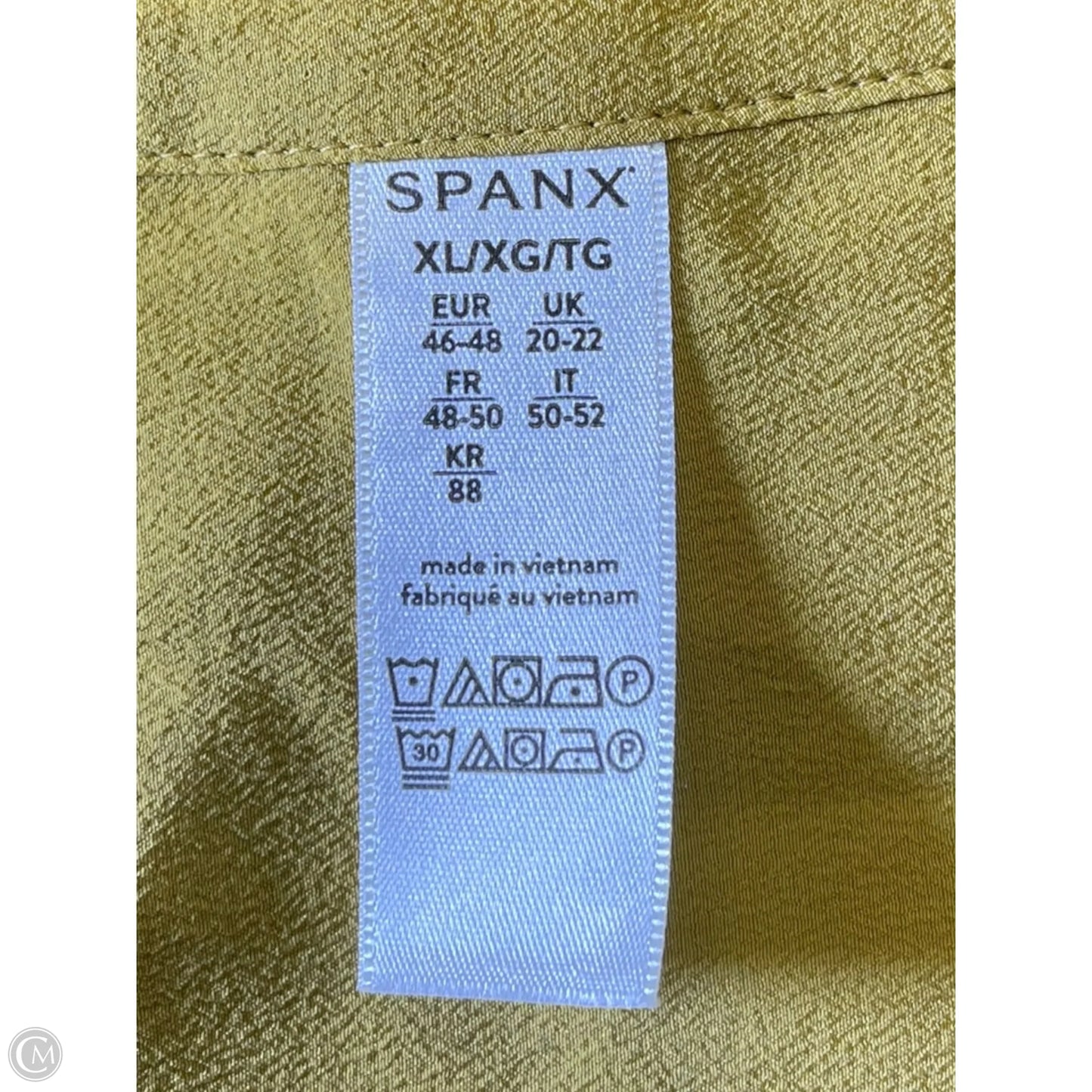 Blouse Long Sleeve By Spanx In Yellow, Size: Xl