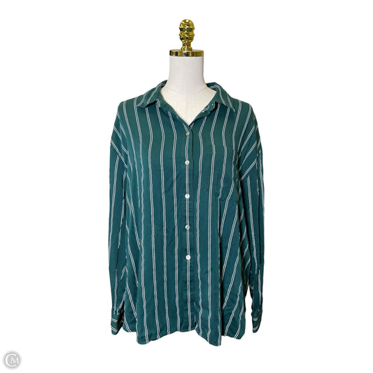 Blouse Long Sleeve By Madewell In Striped Pattern, Size: Xl