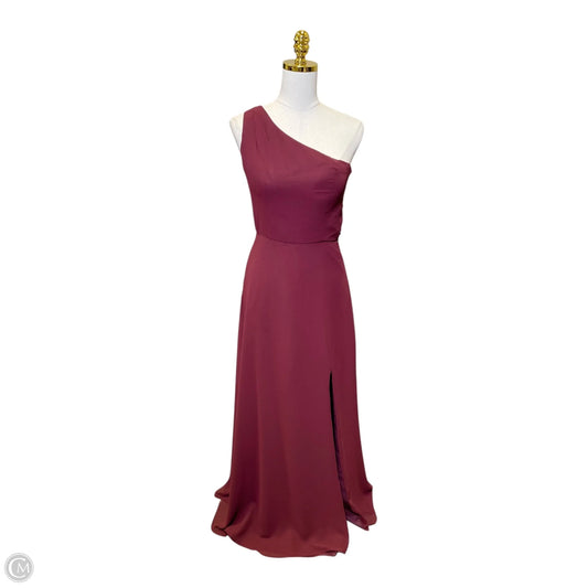 Dress Party Long By Mori Lee In Maroon, Size: M