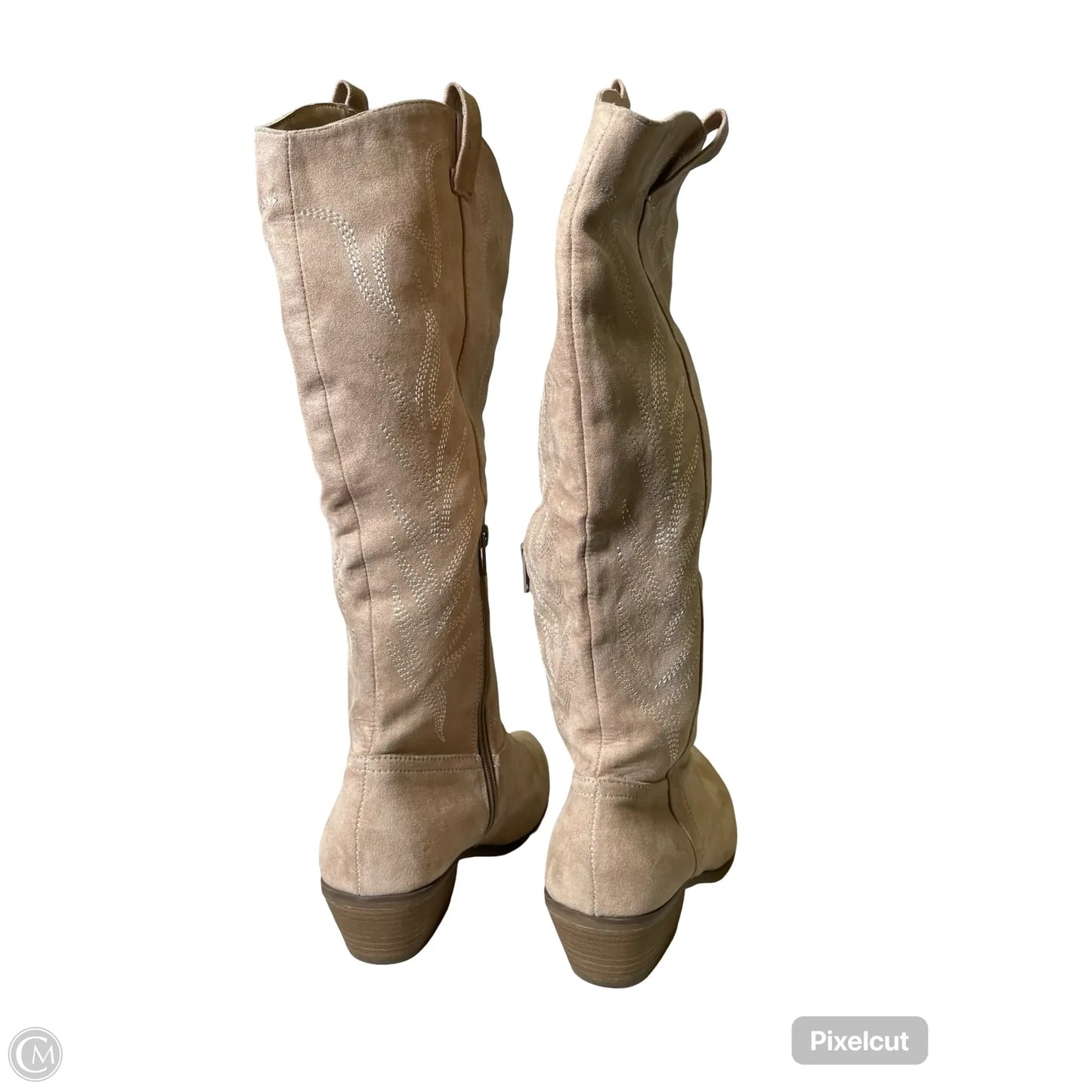 Boots Western By Clothes Mentor In Beige, Size: 8.5
