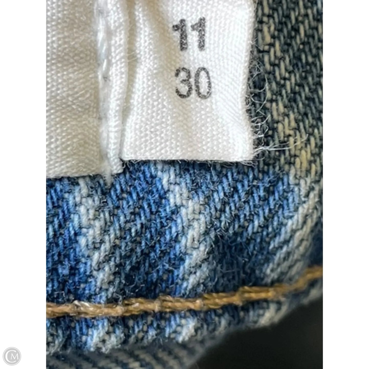 Jeans Straight By Garage In Blue Denim, Size: 12