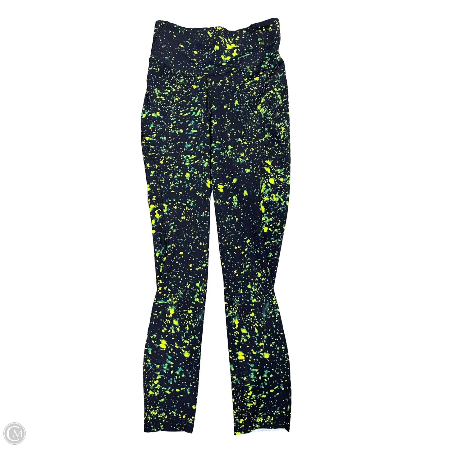 Athletic Leggings By Lululemon In Black & Green, Size: 2