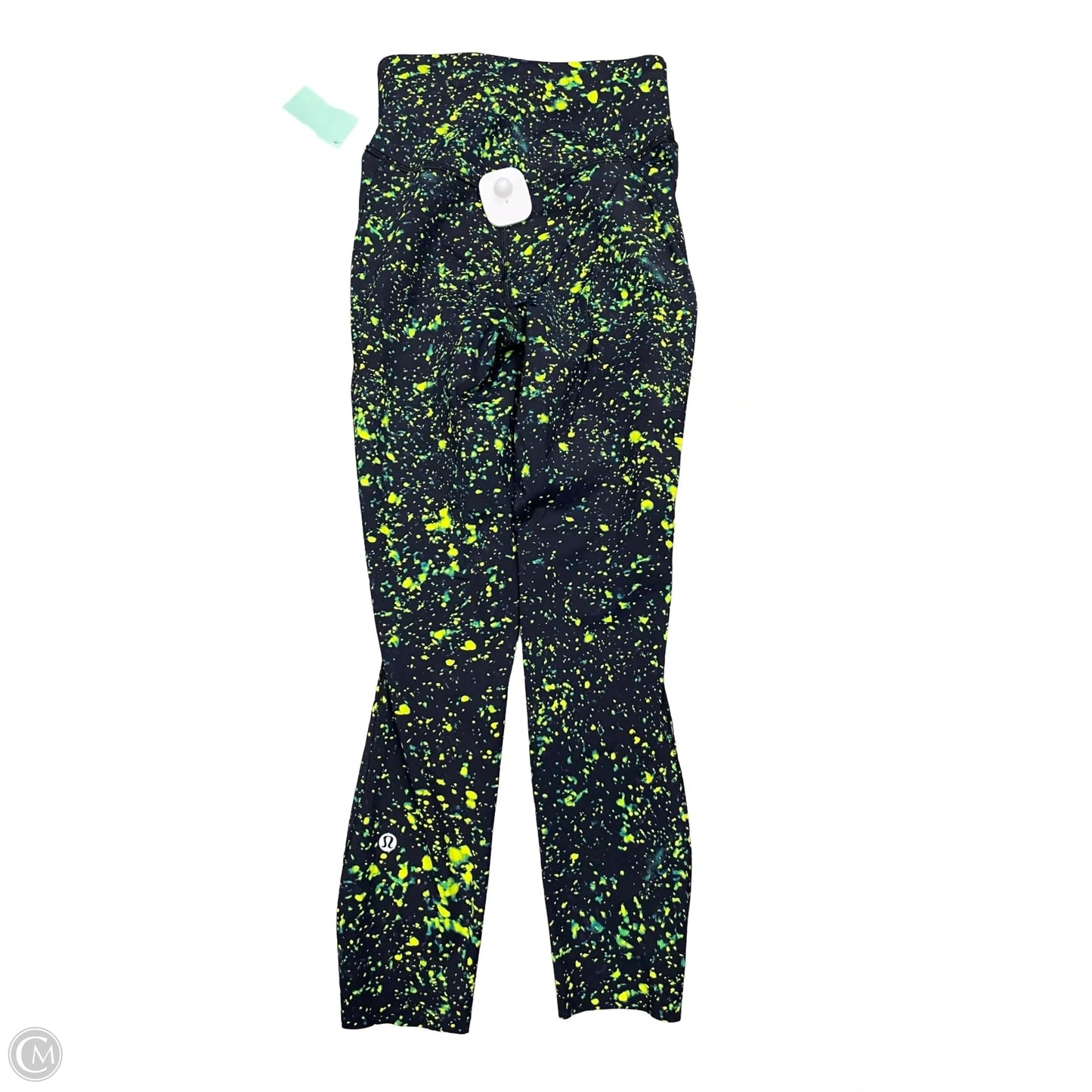 Athletic Leggings By Lululemon In Black & Green, Size: 2