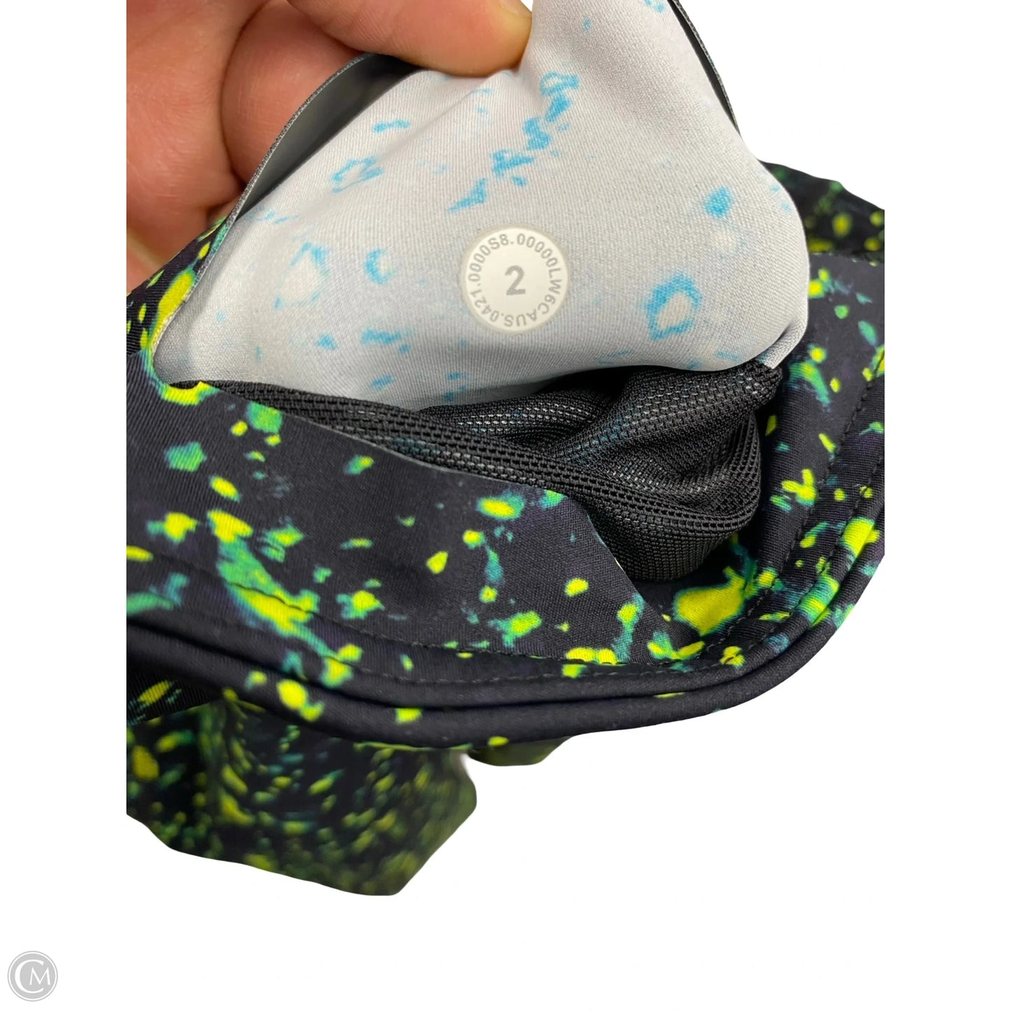 Athletic Leggings By Lululemon In Black & Green, Size: 2