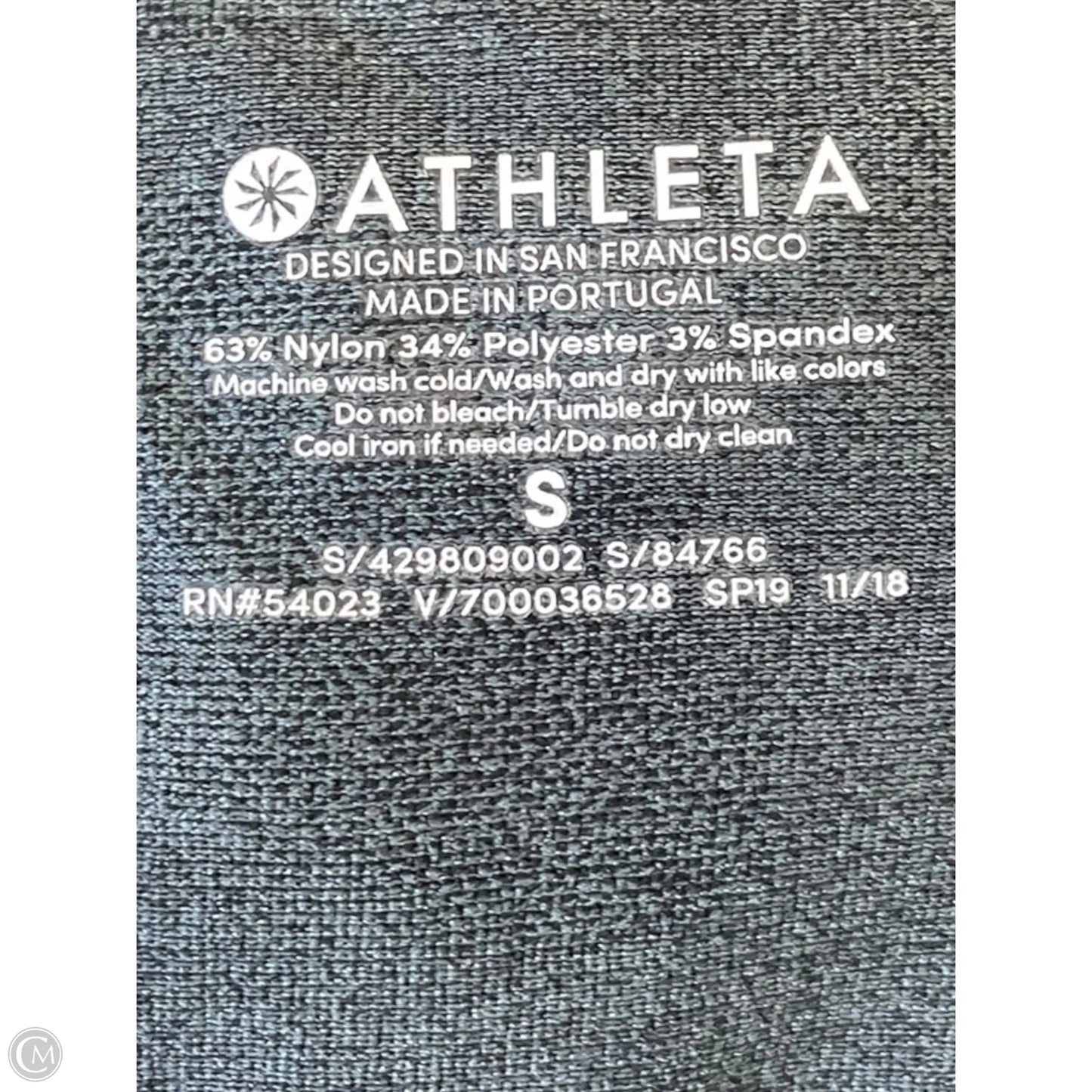 Athletic Tank Top By Athleta In Black & Grey, Size: S