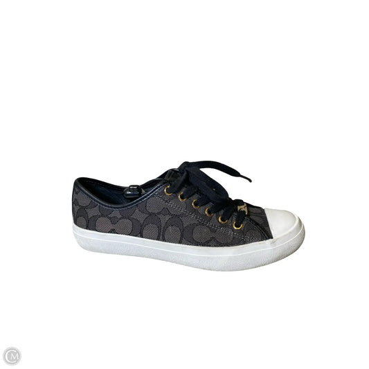 Shoes Sneakers By Coach In Black & Grey, Size: 7.5