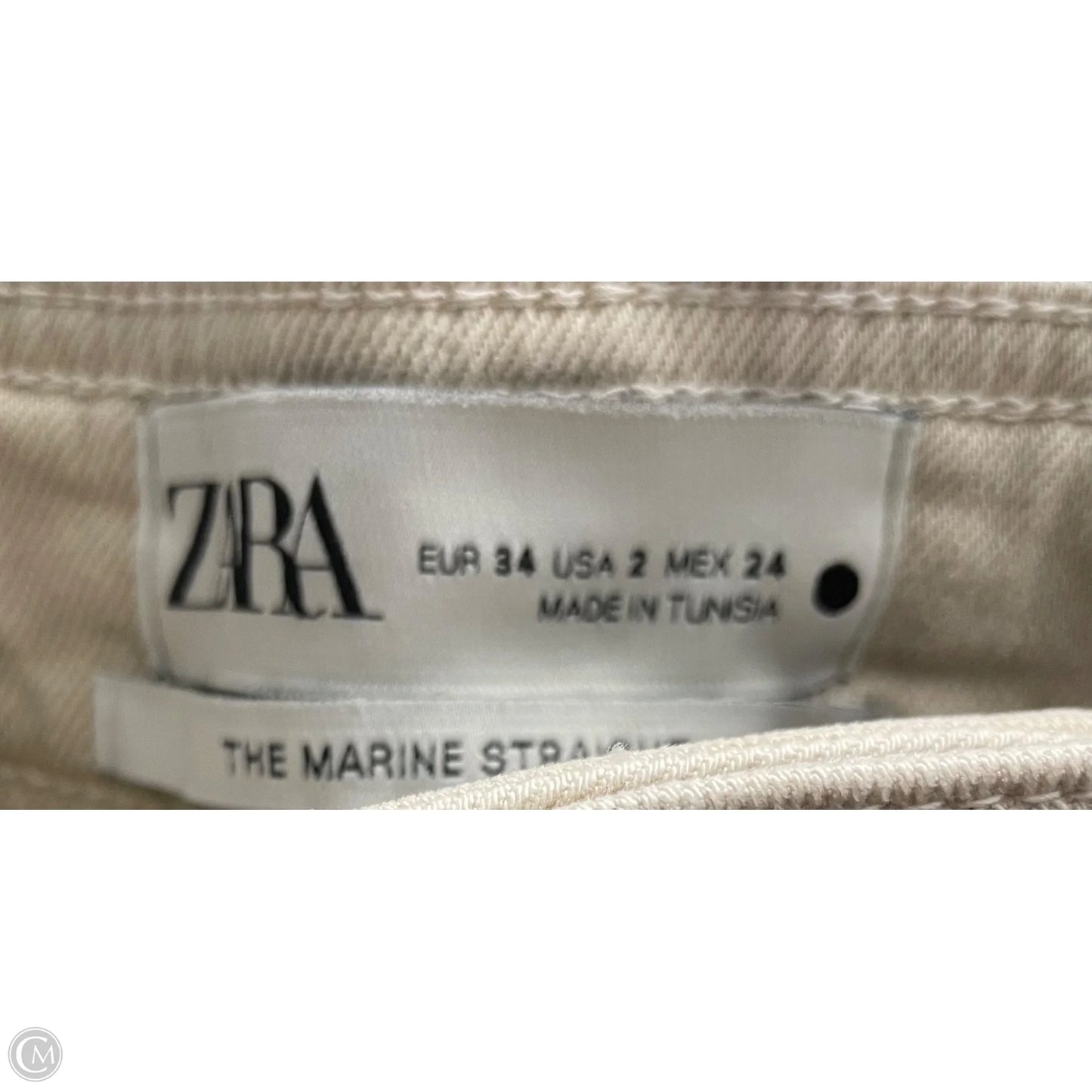Pants Wide Leg By Zara In Beige, Size: 2
