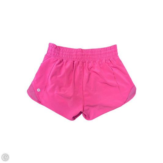 Athletic Shorts By Lululemon In Pink, Size: 4