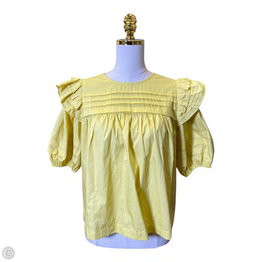 Blouse Short Sleeve By Pinch In Yellow, Size: M