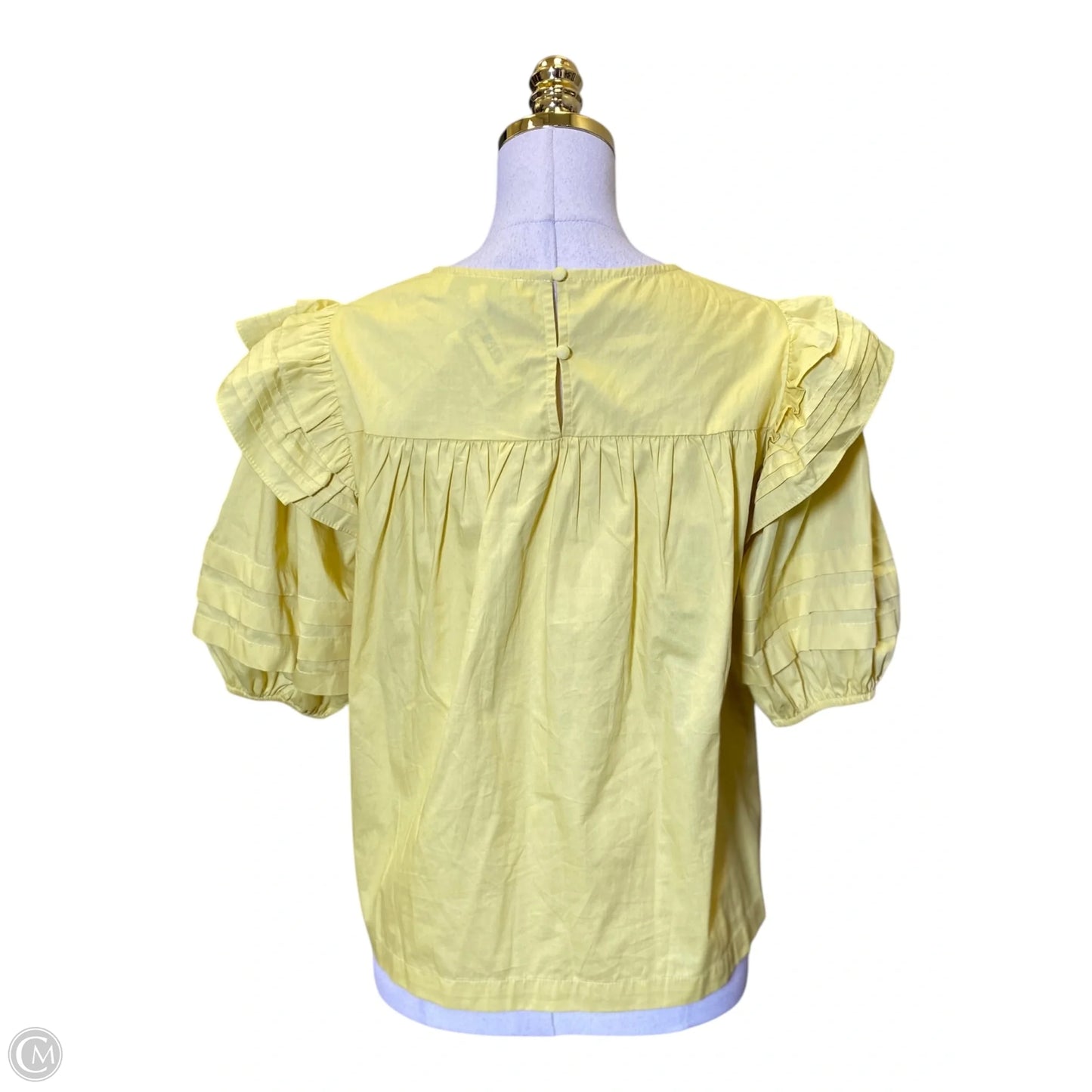 Blouse Short Sleeve By Pinch In Yellow, Size: M