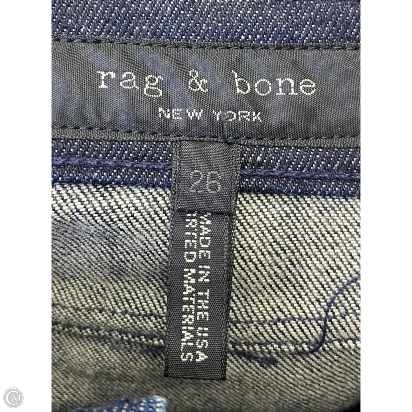 Jeans Straight By Rag And Bone In Blue Denim, Size: 2