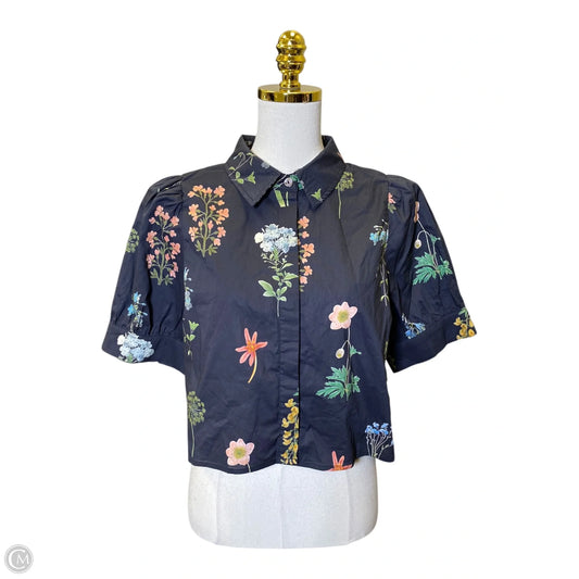 Blouse Short Sleeve By Entro In Floral Print, Size: M