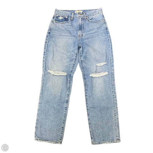 Jeans Straight By Madewell In Blue Denim, Size: 4