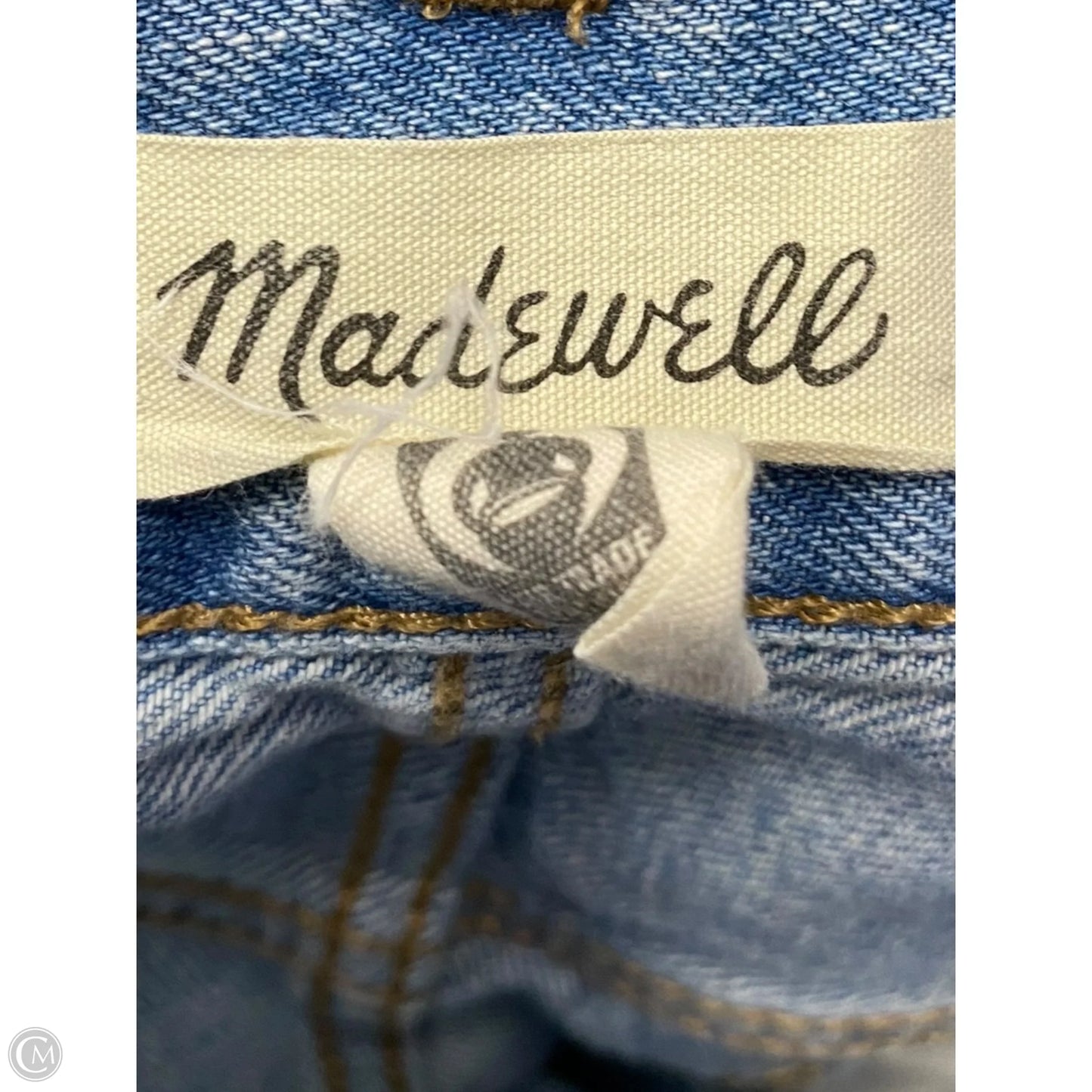 Jeans Straight By Madewell In Blue Denim, Size: 4