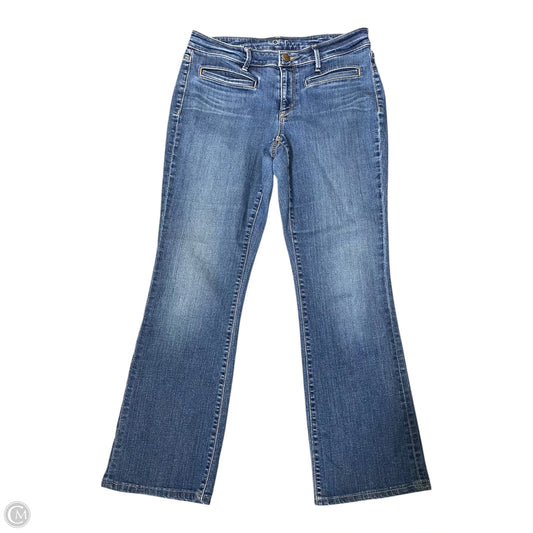 Jeans Flared By Loft In Blue Denim, Size: 10
