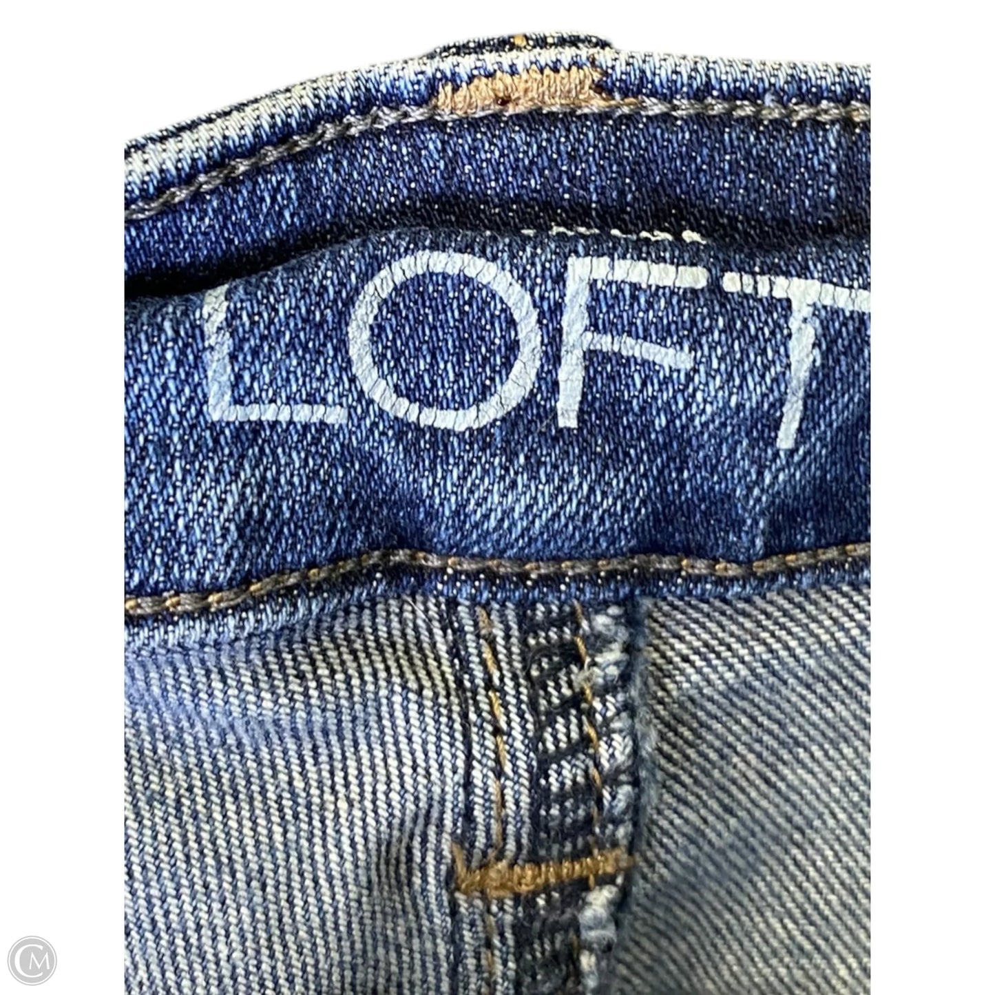 Jeans Flared By Loft In Blue Denim, Size: 10