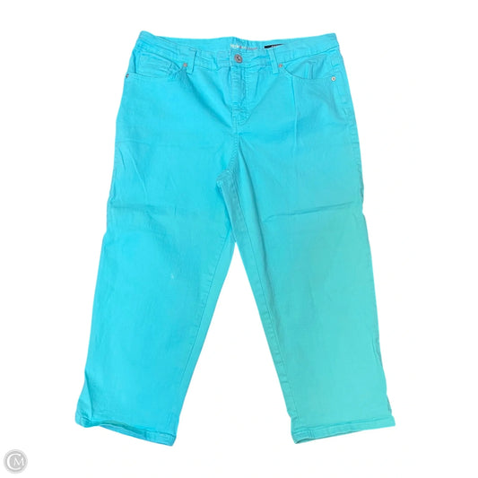 Jeans Cropped By Style And Company In Aqua, Size: 14