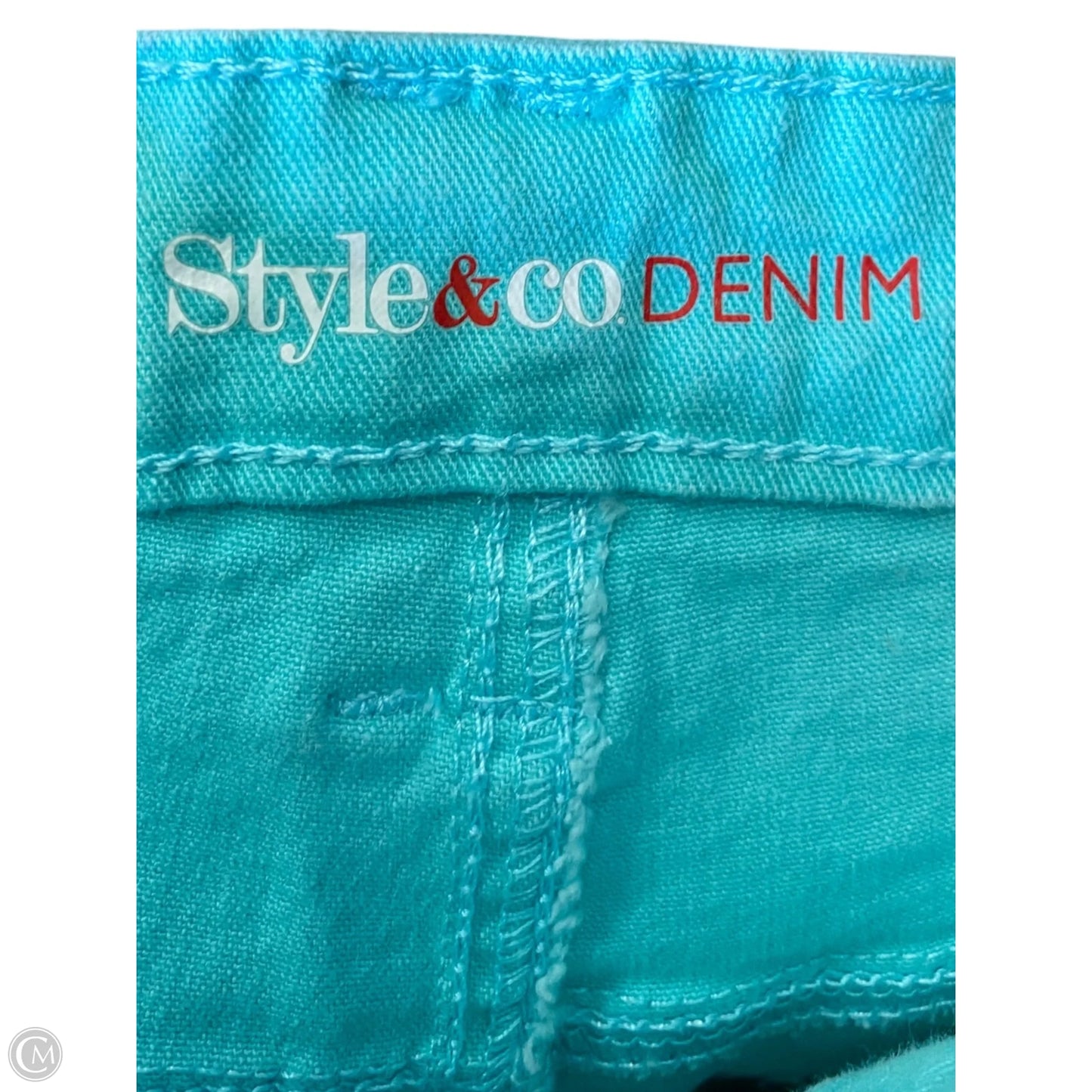 Jeans Cropped By Style And Company In Aqua, Size: 14