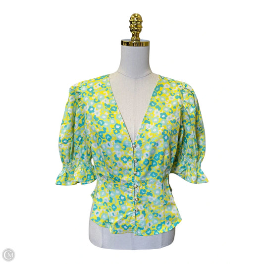 Blouse 3/4 Sleeve By Clothes Mentor In Multi-colored, Size: L