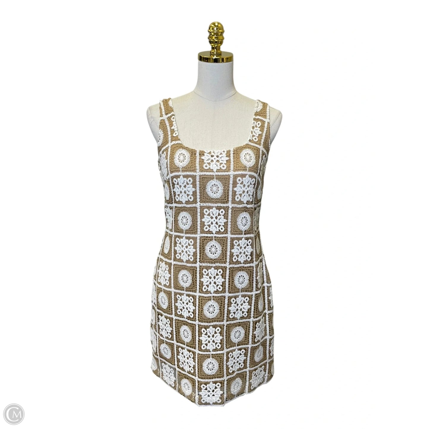 Dress Casual Midi By Loft In Brown & Cream, Size: 0