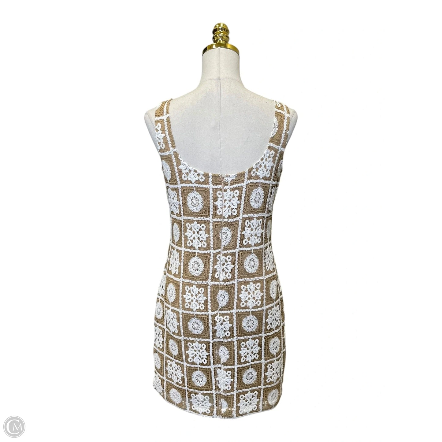 Dress Casual Midi By Loft In Brown & Cream, Size: 0