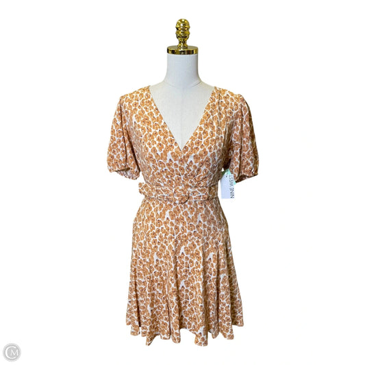Dress Casual Midi By Nine West In Brown & White, Size: S