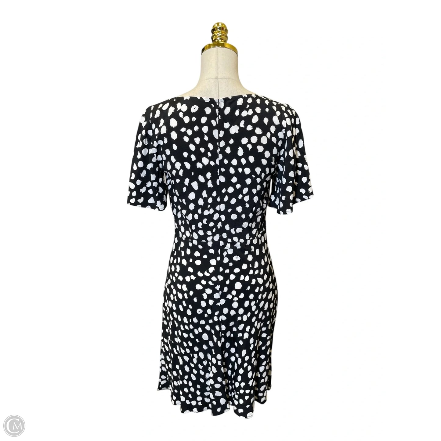 Dress Casual Midi By Loft In Black & White, Size: Xs