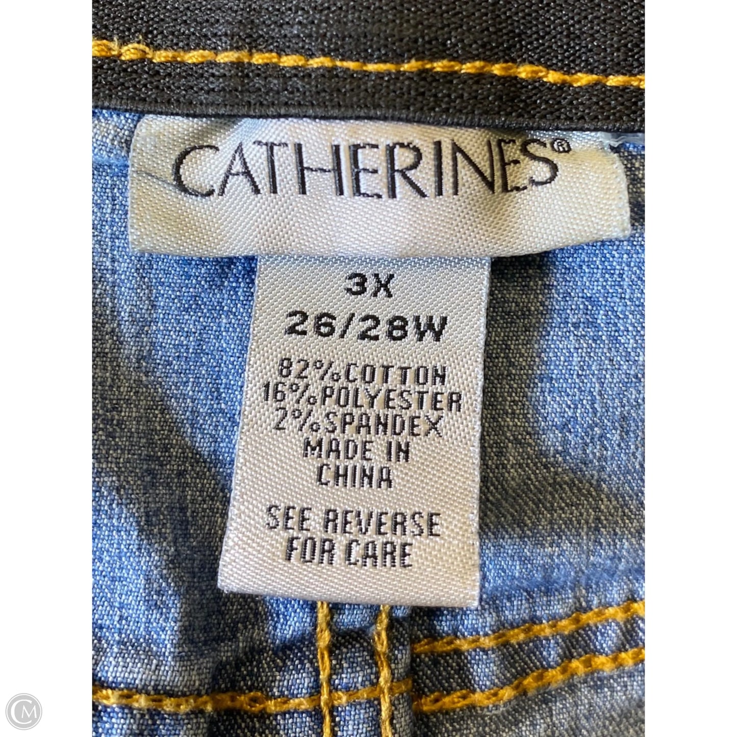 Jeans Straight By Catherines In Blue Denim, Size: 26